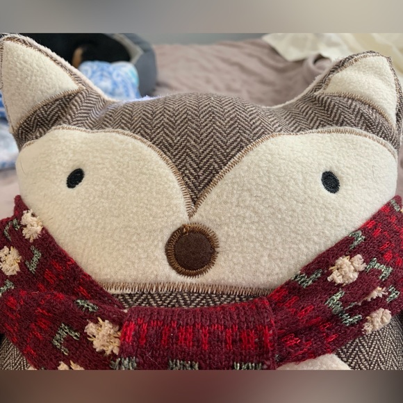 Fox With Scarf 14” Plush Pillow Stuffed Animal Cute Cuddles - Picture 2 of 5